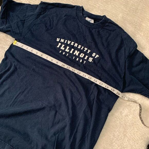 University Of Illinois Mens Vintage TLC Blue Shirt‎ Size Large Made USA - Picture 4 of 5